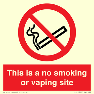PS15305: This is a no smoking or vaping site