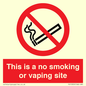 PS15305: This is a no smoking or vaping site