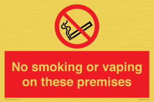 PS15307: No smoking or vaping on these premises