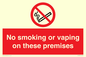 PS15307: No smoking or vaping on these premises