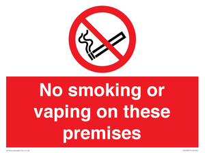 PS15307: No smoking or vaping on these premises
