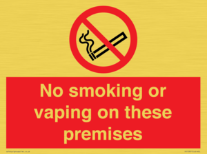 PS15307: No smoking or vaping on these premises