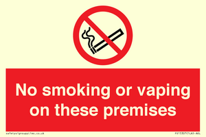 PS15307: No smoking or vaping on these premises