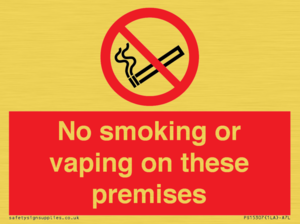 PS15307: No smoking or vaping on these premises