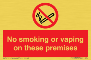 PS15307: No smoking or vaping on these premises