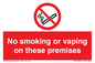 PS15307: No smoking or vaping on these premises
