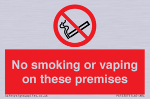 PS15307: No smoking or vaping on these premises