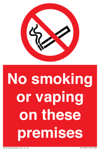 PS15307: No smoking or vaping on these premises