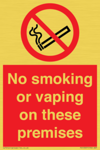 PS15307: No smoking or vaping on these premises