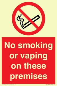 PS15307: No smoking or vaping on these premises