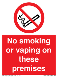 PS15307: No smoking or vaping on these premises