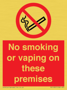 PS15307: No smoking or vaping on these premises