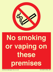 PS15307: No smoking or vaping on these premises