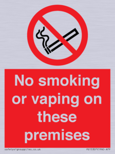 PS15307: No smoking or vaping on these premises