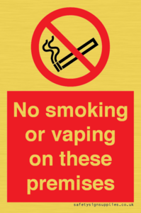 PS15307: No smoking or vaping on these premises