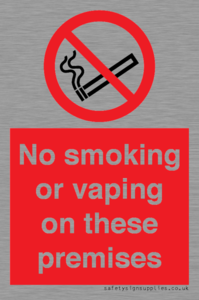 PS15307: No smoking or vaping on these premises
