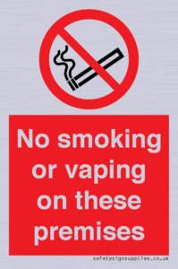 PS15307: No smoking or vaping on these premises