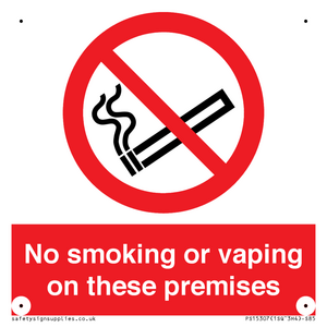 PS15307: No smoking or vaping on these premises