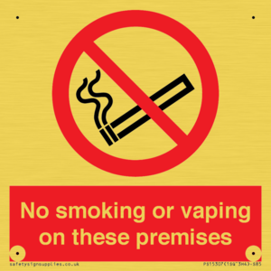 PS15307: No smoking or vaping on these premises