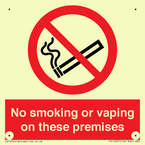 PS15307: No smoking or vaping on these premises
