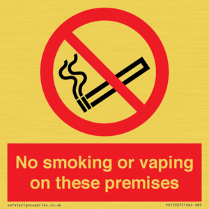 PS15307: No smoking or vaping on these premises