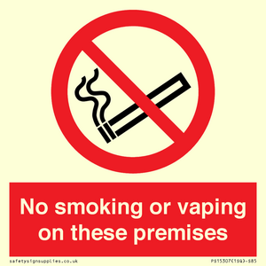 PS15307: No smoking or vaping on these premises