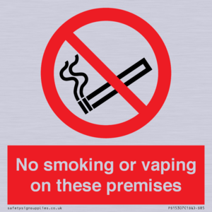 PS15307: No smoking or vaping on these premises