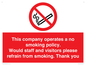 PS16: This company operates a no smoking policy. Would staff and visitors please refrain from smoking
