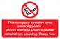 PS16: This company operates a no smoking policy. Would staff and visitors please refrain from smoking