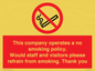 PS16: This company operates a no smoking policy. Would staff and visitors please refrain from smoking