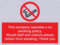 PS16: This company operates a no smoking policy. Would staff and visitors please refrain from smoking