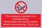 PS16: This company operates a no smoking policy. Would staff and visitors please refrain from smoking