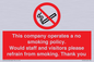 PS16: This company operates a no smoking policy. Would staff and visitors please refrain from smoking