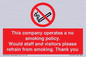 PS16: This company operates a no smoking policy. Would staff and visitors please refrain from smoking