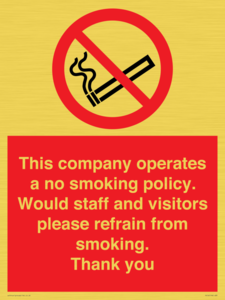 PS16: This company operates a no smoking policy. Would staff and visitors please refrain from smoking