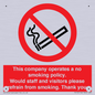 PS16: This company operates a no smoking policy. Would staff and visitors please refrain from smoking