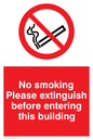 PS18: No smoking extinguish