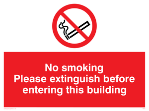 PS18: No smoking extinguish