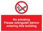 PS18: No smoking extinguish