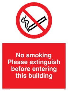 PS18: No smoking extinguish