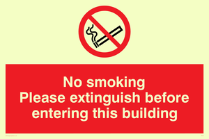 PS18: No smoking extinguish
