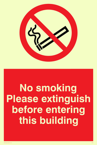 PS18: No smoking extinguish