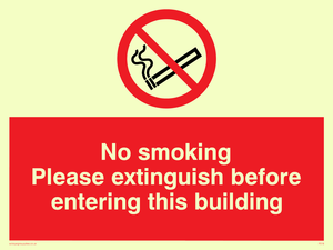 PS18: No smoking extinguish