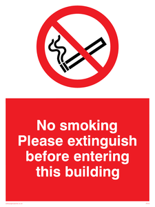 PS18: No smoking extinguish