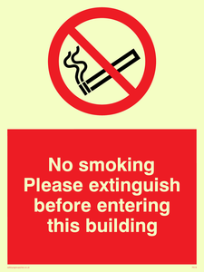 PS18: No smoking extinguish