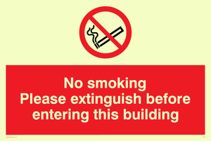 PS18: No smoking extinguish