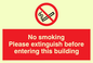 PS18: No smoking extinguish