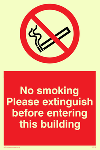 PS18: No smoking extinguish