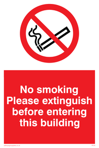 PS18: No smoking extinguish