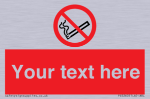 PS5260: Custom No E-cigarettes / Vaping Sign